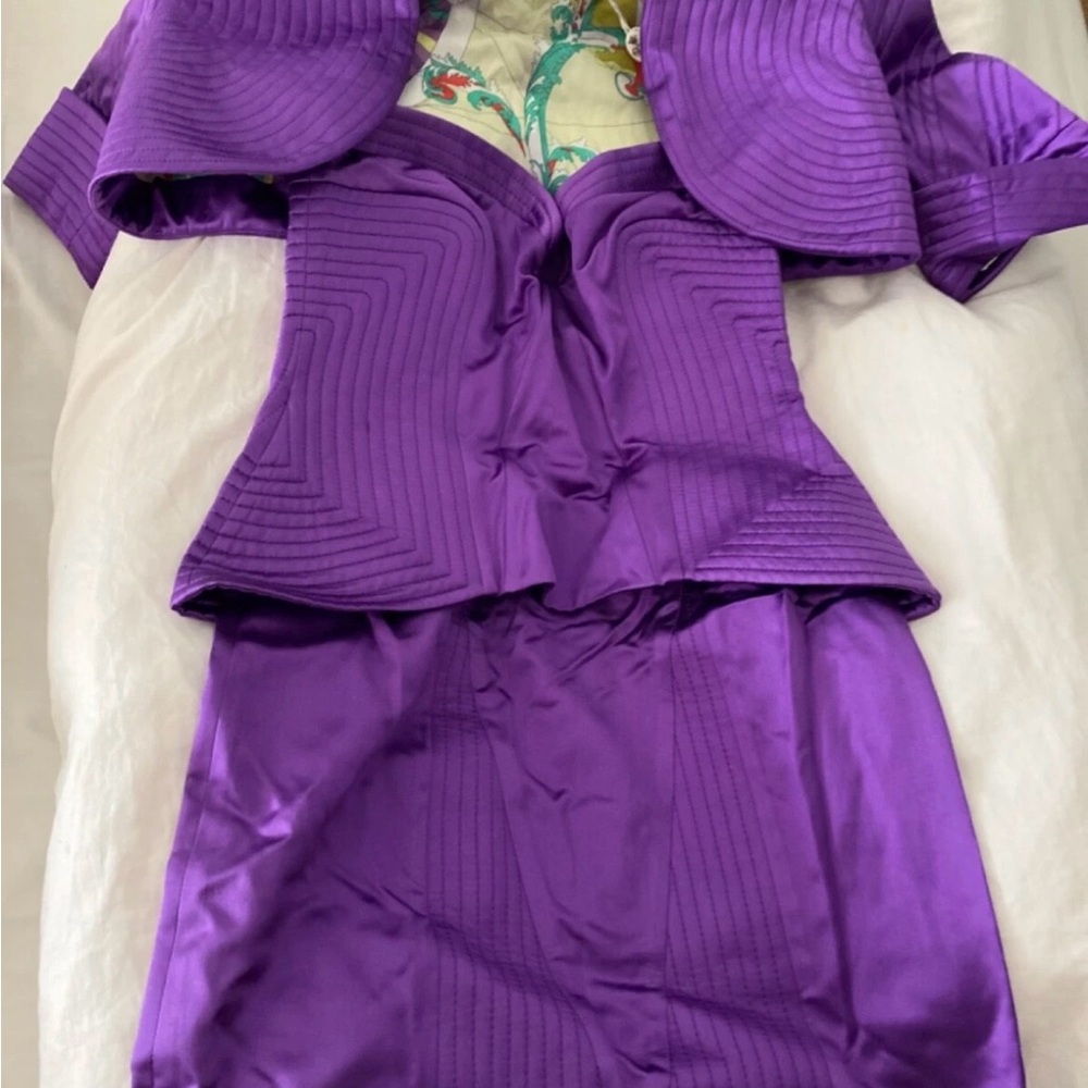 Emilio Pucci strapless  purple dress with Jacket Sz 38 (Italian Sz 42)